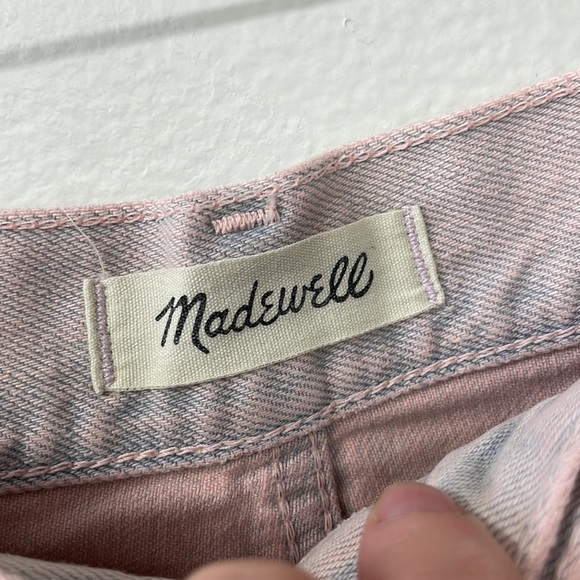 Madewell High Rise Mom Jeans Pink Denim Size 27 4 Overdyed Edition Small - Picture 4 of 8